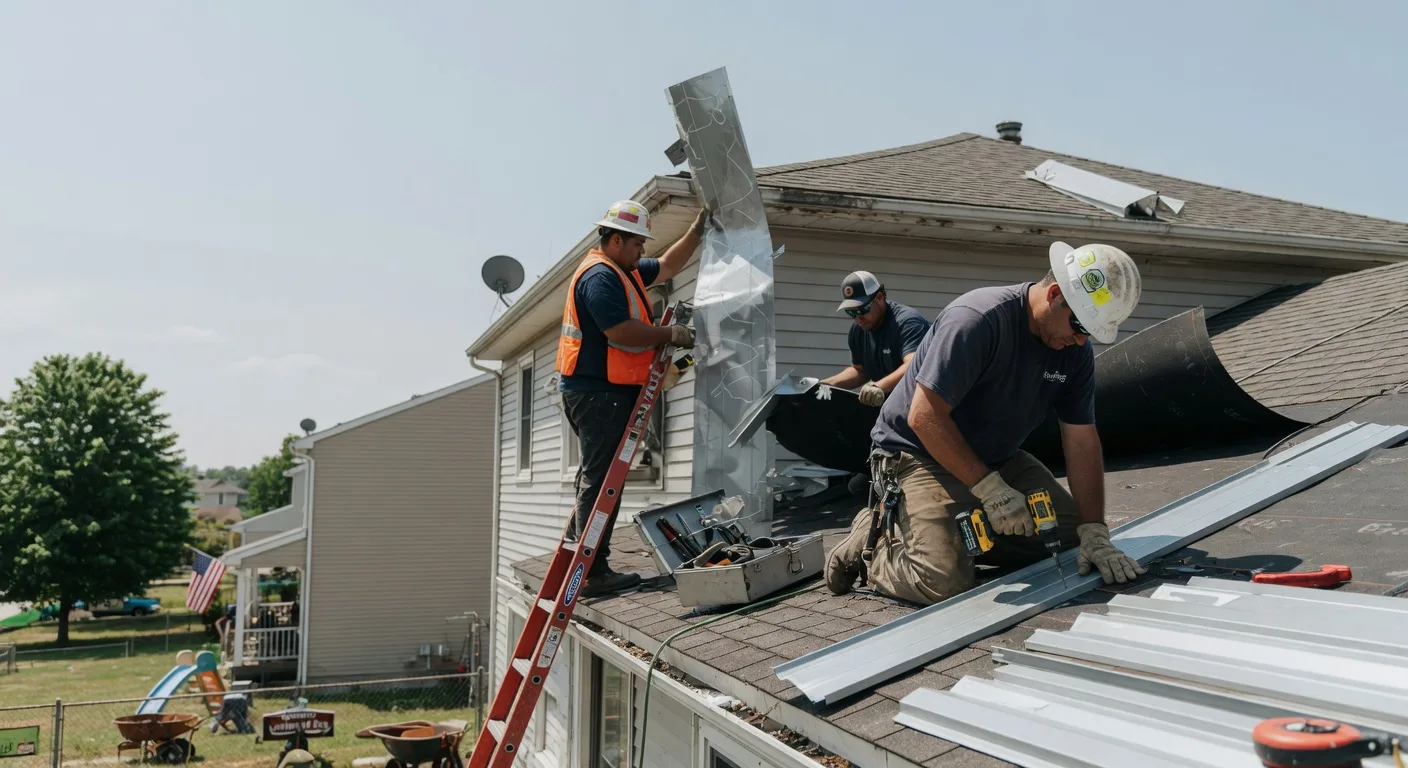 Storm Damage Metal Roof Repair in Brownsville, KY